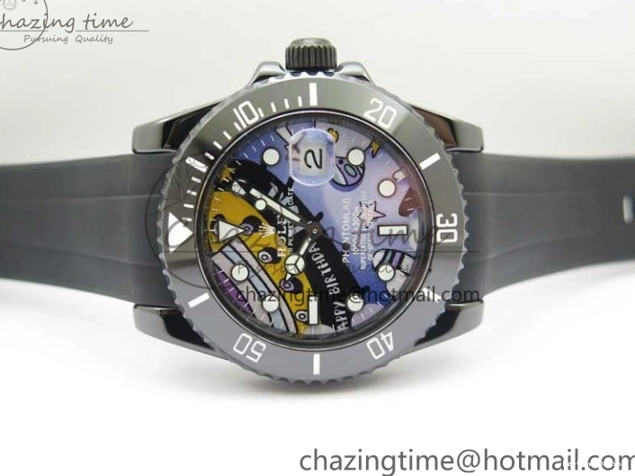 0601 FashionForward Submariner 40mm Black Ceramic 5GF Best Edition Painting Dial on Black Rubber Strap SA 2467